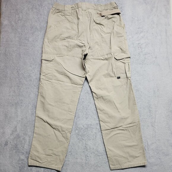 5.11 Tactical Pants Mens 38x33 Beige Cargo Distressed Utility Workwear A2 - Picture 2 of 10